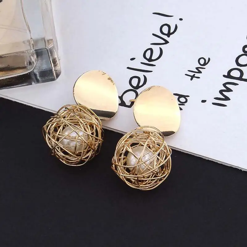 

Vintage Statement Earrings 2019 Ball Geometric Earrings For Women Hanging Dangle Earrings Drop Earings Fashion Jewelry Brincos