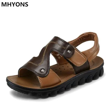 

2018 New Children shoes Genuine Leather Sandals Male Kids Sandals Baby Boys Summer Sandals Casual comfortable summer Beach shoes