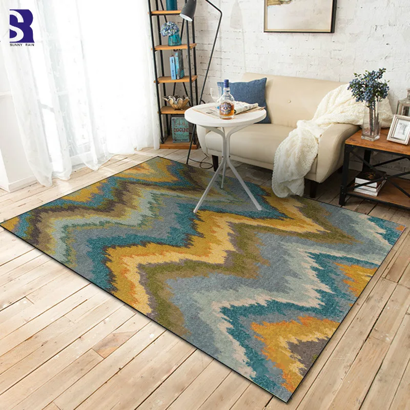 SunnyRain 1-piece короткий плюшевый коврик для коврики для гостиной и ковров для кухни, спальни, коврики Нескользящие