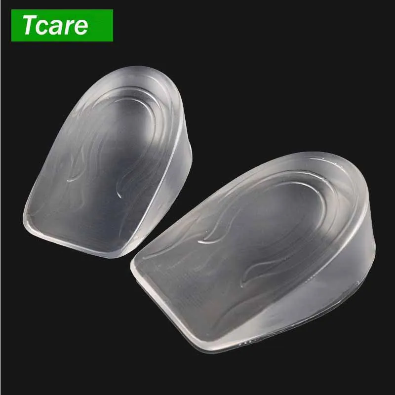 

1Pair Soft Silicone Increase Heel Support Pad Gel Shock Cushion Orthotic Insole Increased Plantar Foot Care 1cm 2cm 3cm