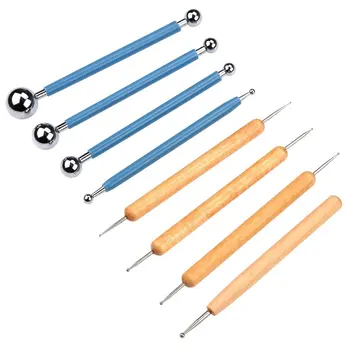 

Useful 8 Piece Ball Stylus Dotting Tools for Clay Pottery Ceramics Doll Modeling Paper Flowers