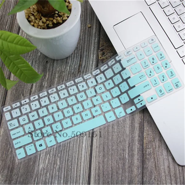 Gradual Skyblue Силиконовая накладка на клавиатуру для ноутбука, Защитная пленка для ASUS VivoBook S15 S530UN S530U S530UF S5300 S5300U S5300UN 15,6 дюймов - Цвет: Gradual Skyblue