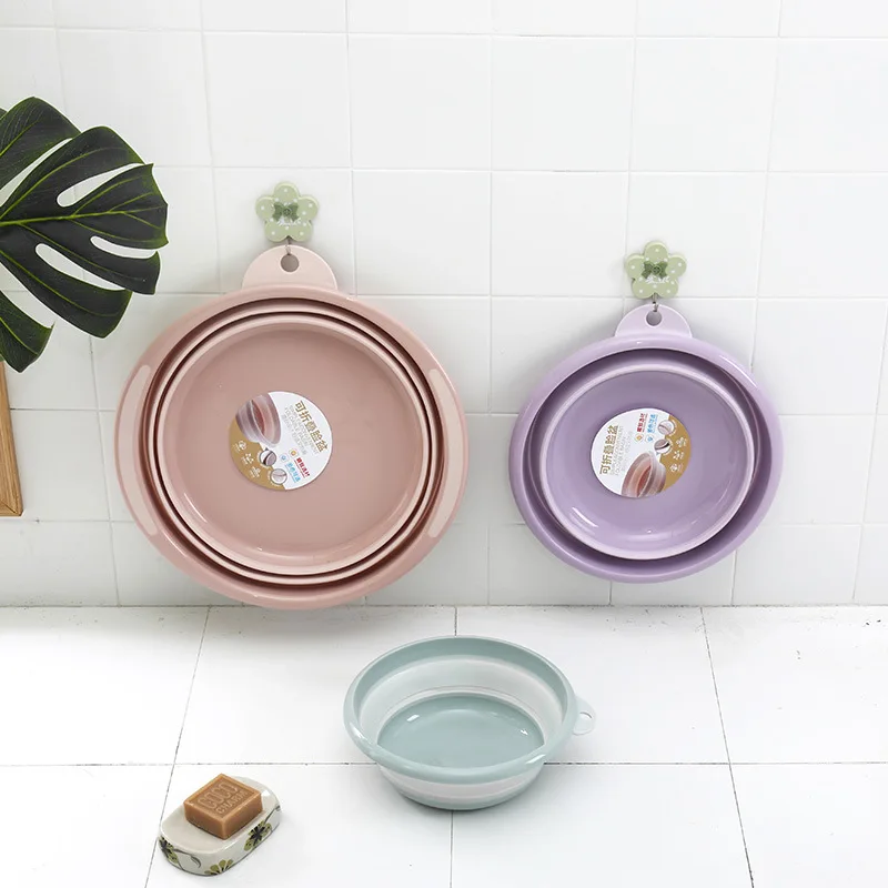 

Medium Foldable washbasin plastic washbasin size portable travel large bath wash feet Business trip can be put in suitcase