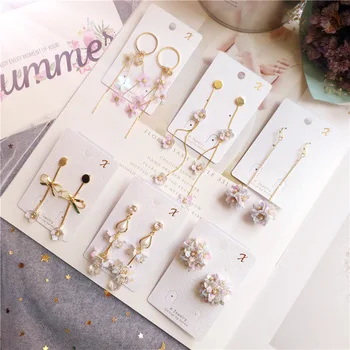 

Korean Handmade Anti-allergy Designer 2019 Female Women Long Dangle Drop Earrings Fashion Jewelry Accessories Wholesale-JQD5
