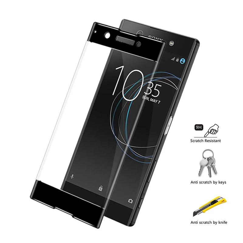 Закаленное стекло с полным покрытием для Sony XA XA1 XA2 Ultra Plus Защита экрана XZ Premium XZ1