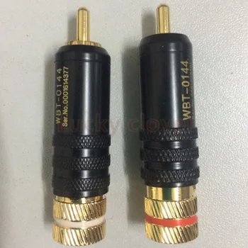 

4pcs WBT-0144 RCA Plug Material Copper Screws Soldering Audio video adapter Application cable 9MM