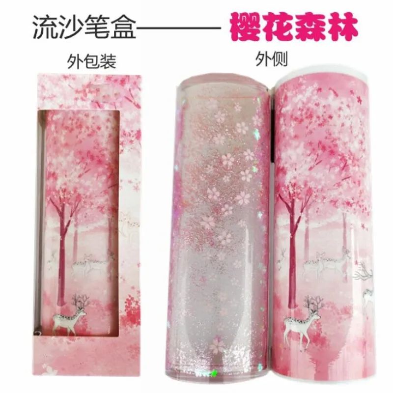 Skup 5 kolor wielofunkcyjny piórnik quicksand piórnik studenci korzystają z o dużej pojemności na długopisy torby moda przenośne