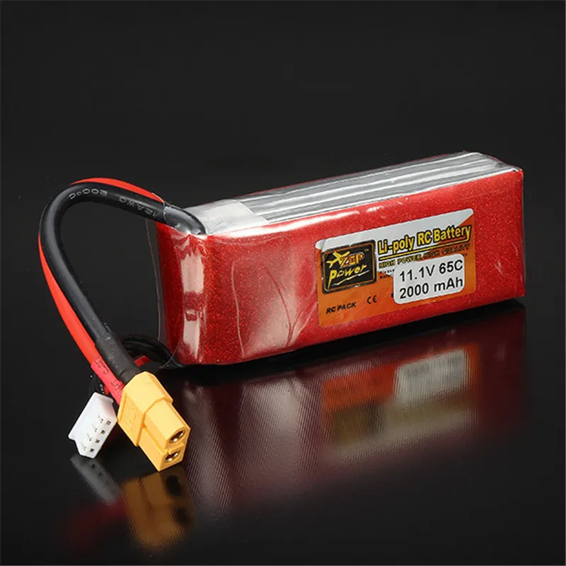 

Original New Arrival Rechargeable ZOP Power 11.1V 2000mah 3S 65C Lipo Battery XT60 Plug