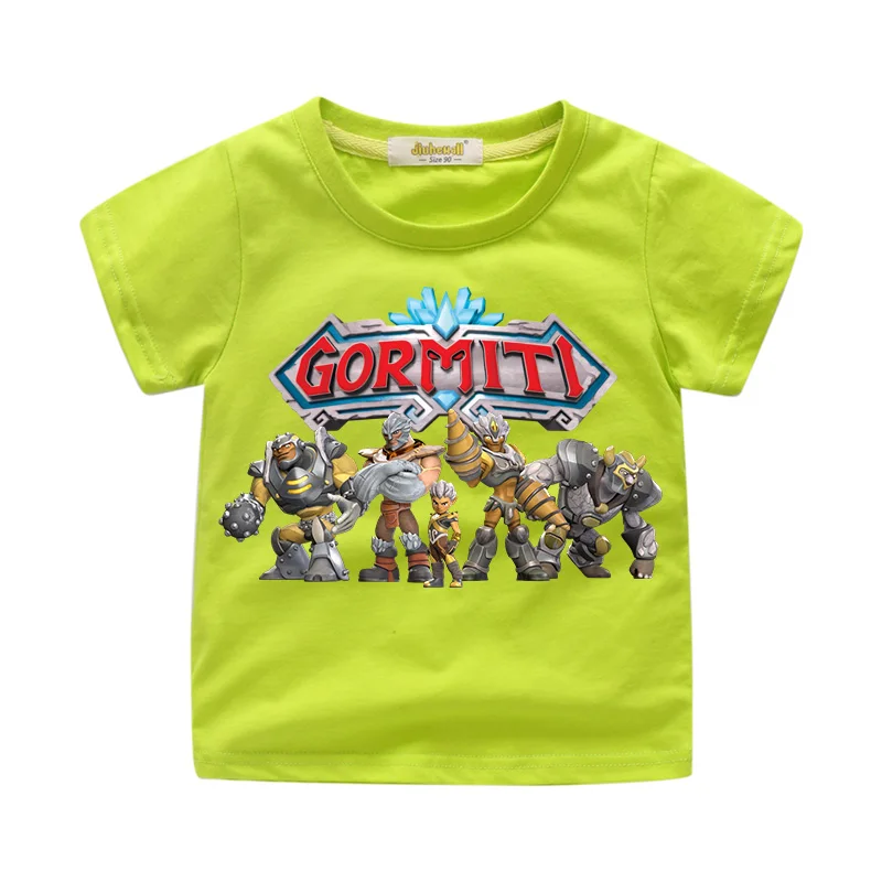 Children Gormiti Games Clothing T-shirts Boy Girls White Casual Summer Tshirts Costume Kids Tee Tops Baby 100%Cotton Shirt WJ197 (7)