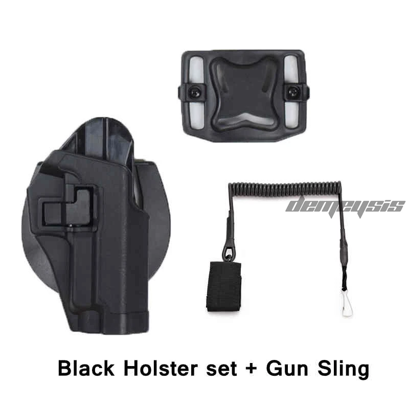 Быстрая тактическая правая рука весло пистолет кобура для SIG Sauer 220 228 229 P226 черный - Цвет: add sling black