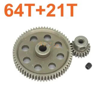 

HSP 11184 Metal Diff.Main Gear 64T &11181 Motor Gear 21T RC Parts For RC 1:10th Car Monster Truck 1/10 BRONTOSAURUS Himoto 94111