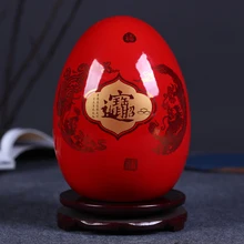 Цзиндэчжэнь Керамика Китай красный повезло яйцо фортуны яйцо ваза свадебные подарки домашнего ремесленных меблировки