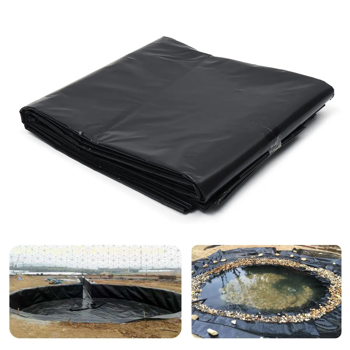 

2.5/3x2.5cm Fish Pond Liner Garden Pools Reinforced HDPE Heavy Landscaping Pool Pond Breed Liner Membrane Cloth Waterproof