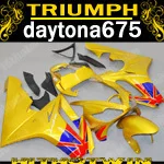 

Injection molding brand new bodywork fairing kit for Triumph daytona 675 gold red black fairings set daytona 675 NM18