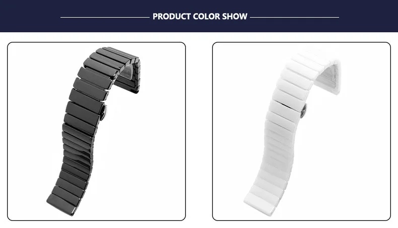 Бабочка керамический ремешок для samsung Galaxy watch 46 Активный браслет gear s2 s3 Neo zenwatch 1/2 Huami amazfit 2 s 1 pace bip ремень