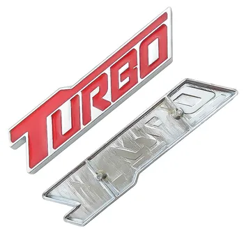 

3D METAL Emblem TURBO GRILL Rear Trunk Car Badge car sticker for Ford focus 2 skoda Peugeot lada Renault Car Stickers Voiture