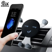 IKSNAIL coche soporte de teléfono para aire acondicionado la gravedad Smartphone soportes de GPS Universal soporte para móvil de coche Auto soporte para teléfono para coche