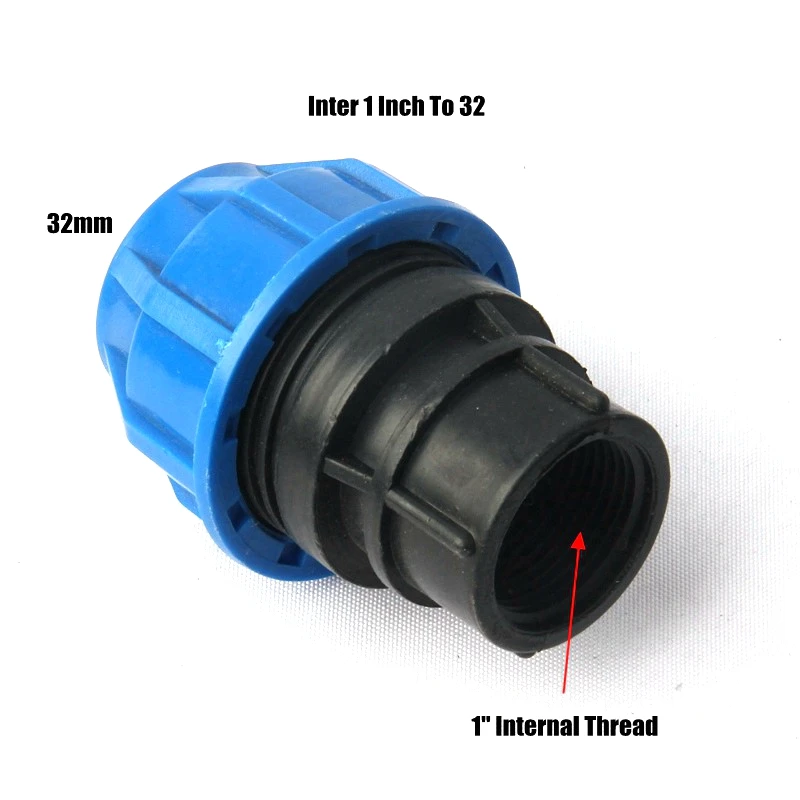 6 шт. 1/" 3/4" " до 20 25 32 мм, pe, труба, коннектор для орошения, водный шланг, быстроразъемные соединения - Цвет: Female 1 Inch To 32