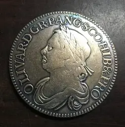 1658 Великобритания Посеребренная монета КОПИЯ