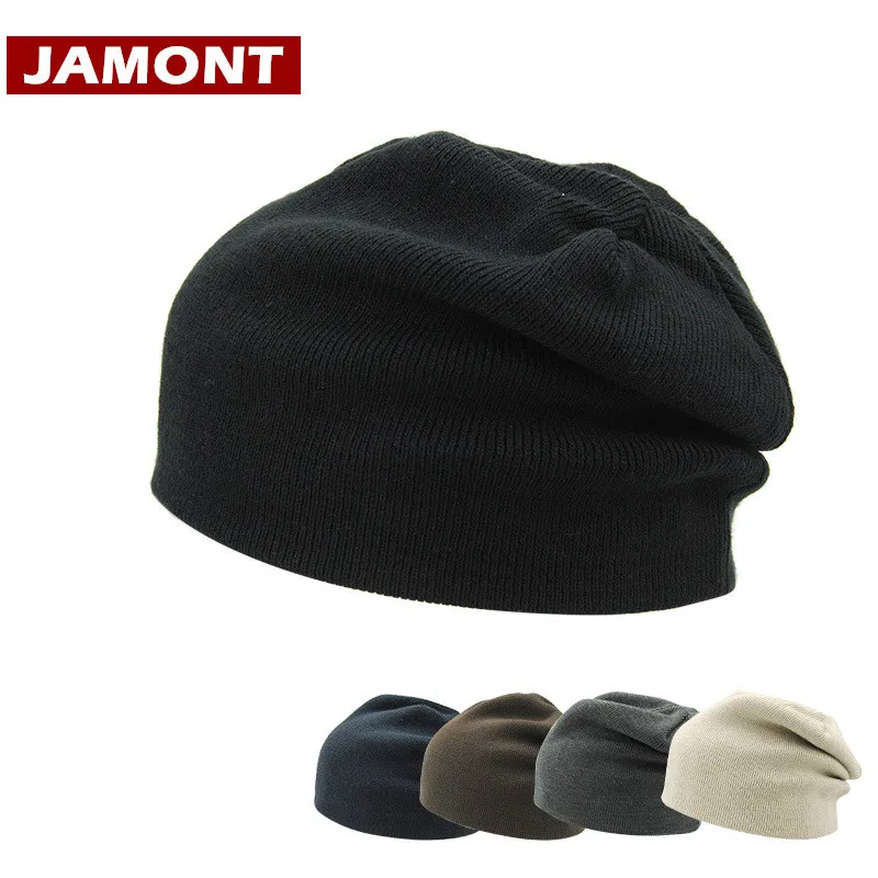 

[JAMONT] New Winter Men Beanie Hat Skullies Letter Fashion Beanies Sport Knitted Hat for Men Winter Cap Touca Gorras