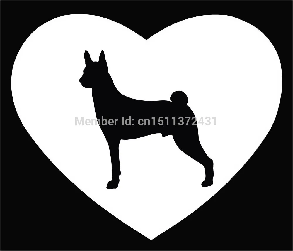 I Love My Basenji 8 AS582 Car Sticker Decal Thatlilcabin