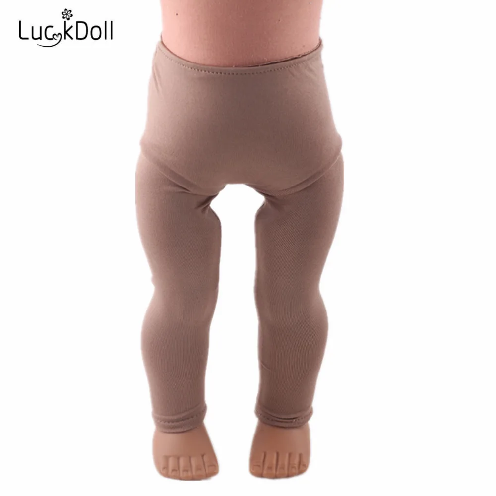 LUCKDOLL Новые повседневные однотонные леггинсы подходят для 18 дюймов американский