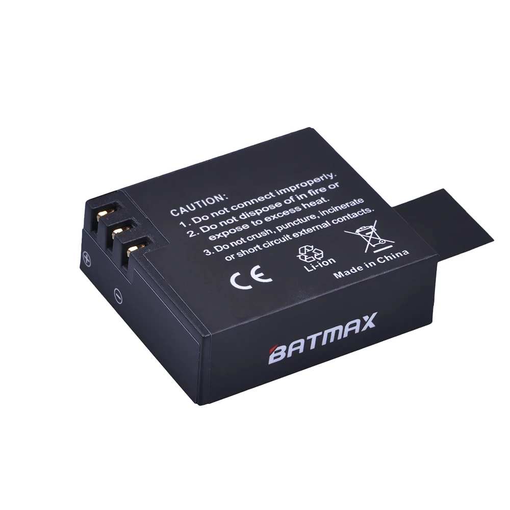 Батарея Batmax 2 шт. 900 мАч для SJ4000 SJCAM батарея WiFi SJ5000 Plus M10 plus SJ6000 SJ7000 SJ8000|battery for sj4000|900mah