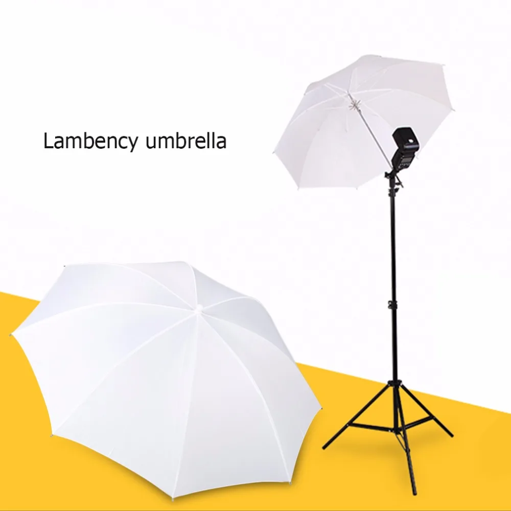 

2018 Newest 33in 83cm Pro Studio Photography Flash Translucent Soft Lambency Umbrella White Nylon Material Aluminum Shaft