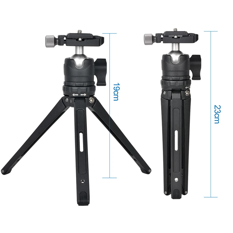 Алюминий Настольный мини штатив с шаровой головкой Quick Release Plate для iPhone XS XR Canon sony A7