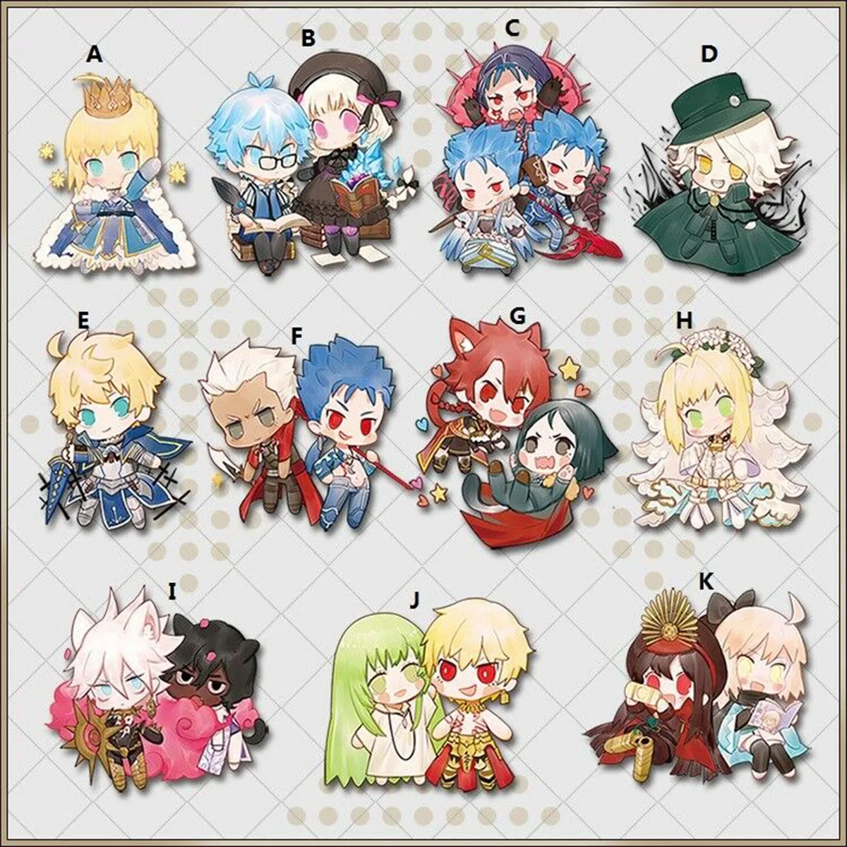 

FGO Fate Grand Order Puppet Version Keychain Keyring Strap Figure 11 Options