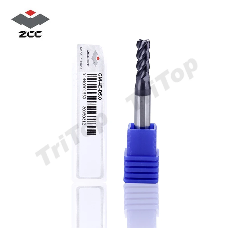 5pcs/lot GM-4E-D5.0 cnc mills milling cutter TiAIN coated solid carbide 4 flute 5mm end mill zcc ct