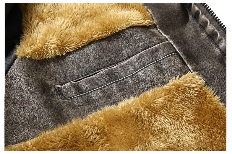 Осень-зима Искусственная кожа куртка Для мужчин мотоцикл Для мужчин s Кожаные куртки пальто толстые теплые зимние куртки для Для мужчин