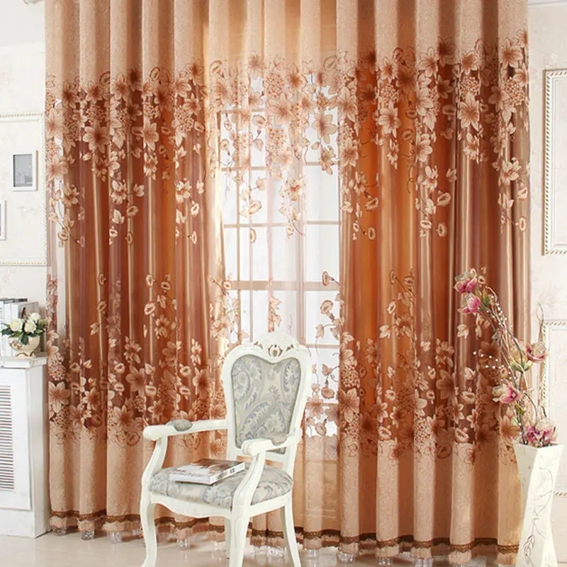 Роскошные занавески из жаккардовой пряжи 1 шт.|curtains tulle|luxury curtainswindow curtain living room |