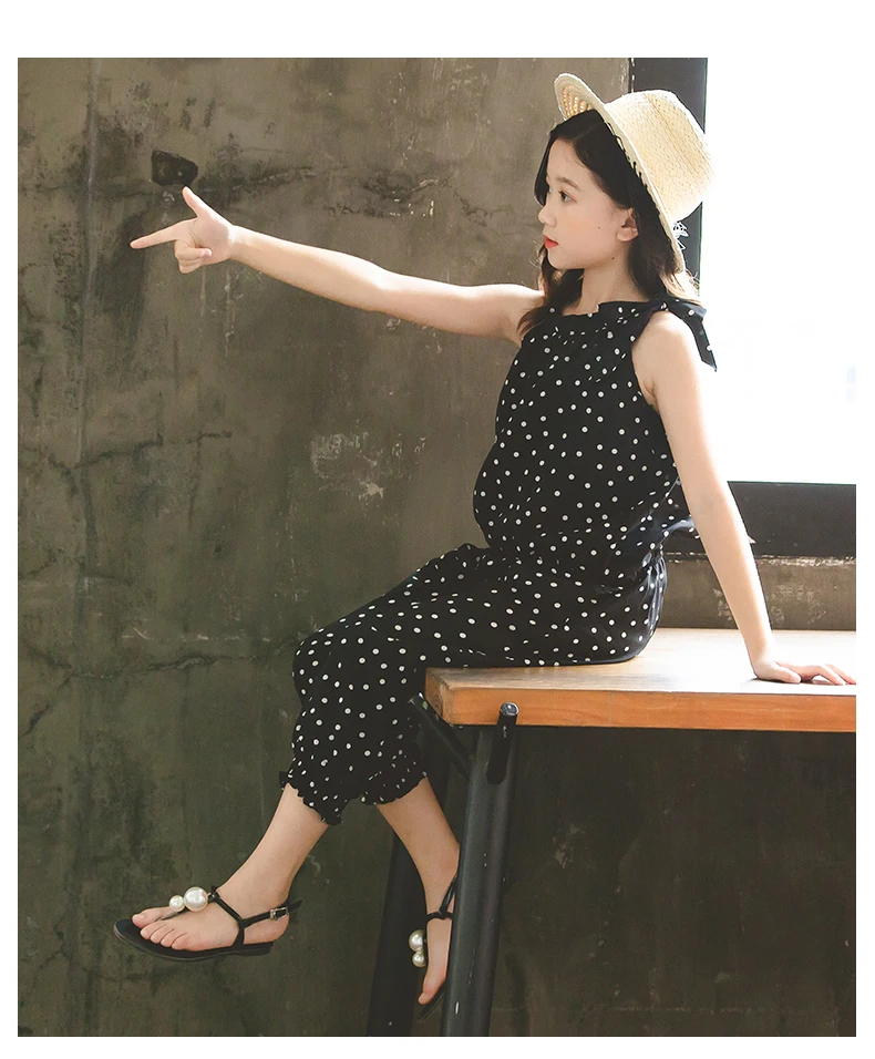 2019 Summer Polka Dot Girls Clothes Set_07