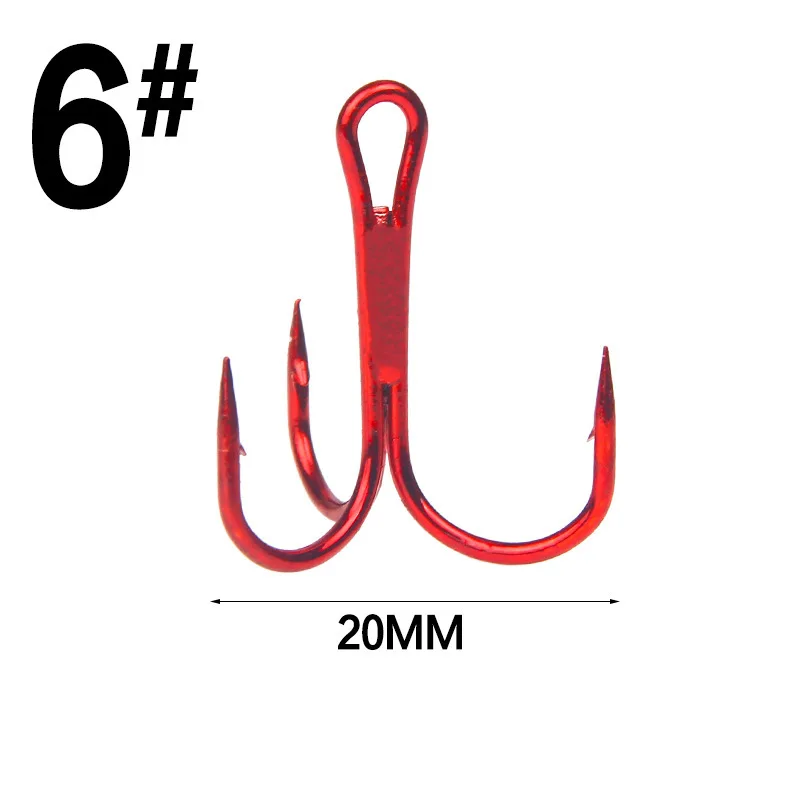 20 шт./лот рыболовные крючки из высокоуглеродистой стали тройной рыболовный крючок круглый сложенный морской окунь снасти Инструменты 2#4#6#8# крючки
