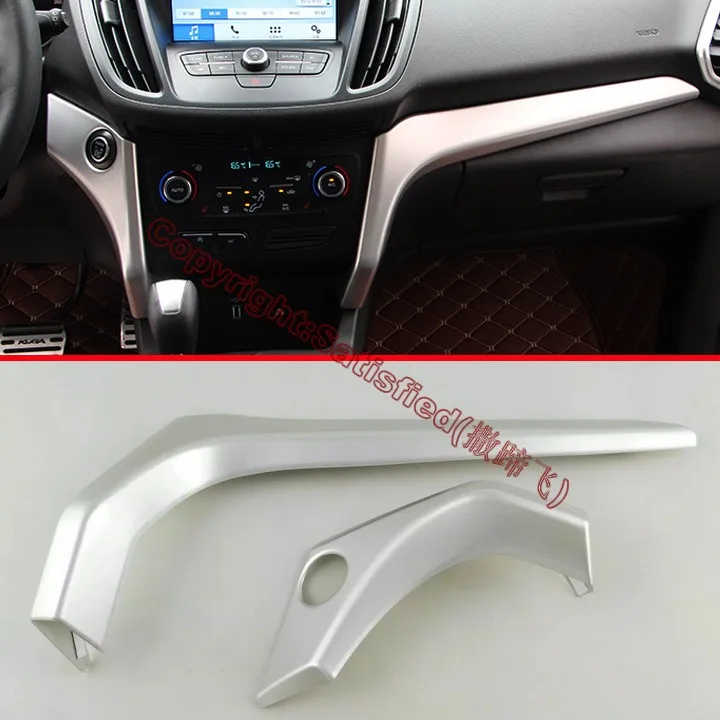 

ABS Pearl Chrome Interior center control Trim For Ford Kuga Escape 2017 2018 Car Accessories Stickers