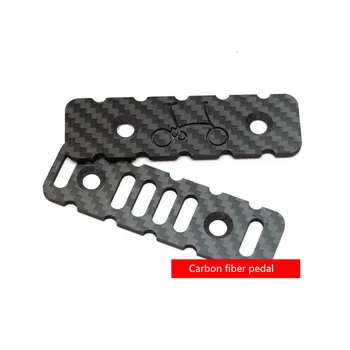 

4Pcs Ultralight Bicycle 3k Carbon Fiber Pedal Plate For Brompton Bike Patrs