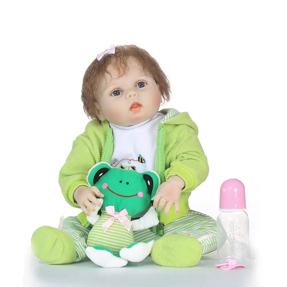 

Washable Full Silicone Coverage Lifelike Simulated Company Reborn Doll Princess Baby Doll For Children Birthday Party Girt