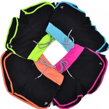 Пикантные быстрое высыхание Drawstring Для женщин спортивные беговые шорты Хлопок эластичная кулиска на талии шорты тренажерный зал йоги Фитнес леггинсы