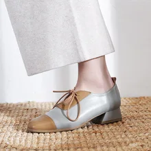 Новинка года; сезон осень; модные простые туфли на плоской подошве; женские удобные повседневные кожаные туфли в стиле ретро