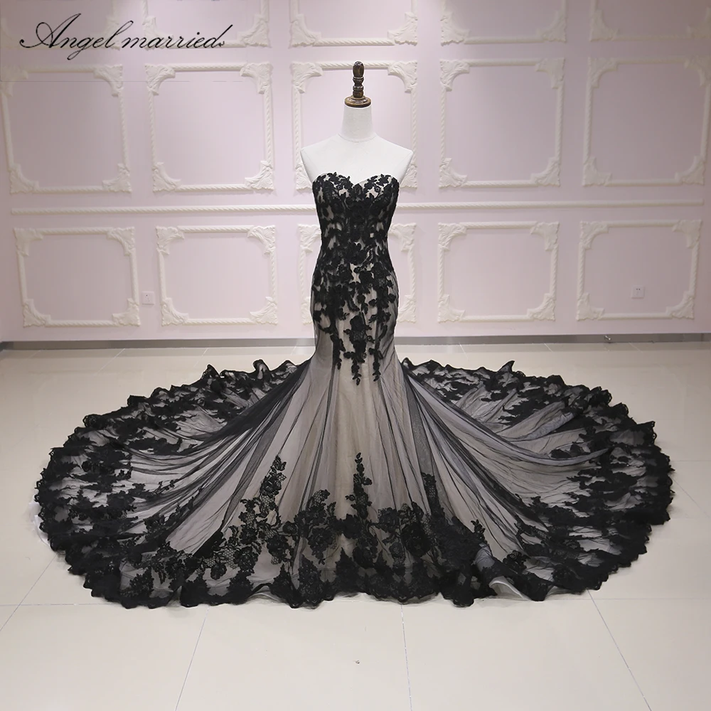 

Angel married evening dress with jacket 2018 lace mermaid prom dresses women formal party dress vestido de festa 2019