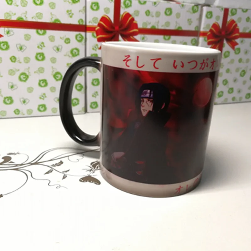 

NARUTO Uchiha Itachi Color Changing Mug 350ml Magic Heat Reveal Ceramics Coffee Cup Novelty Birthday Gift