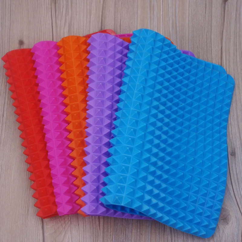 1pc 4 Colors Pyramid Silicone Mat Large Rectangle Microwave Oven
