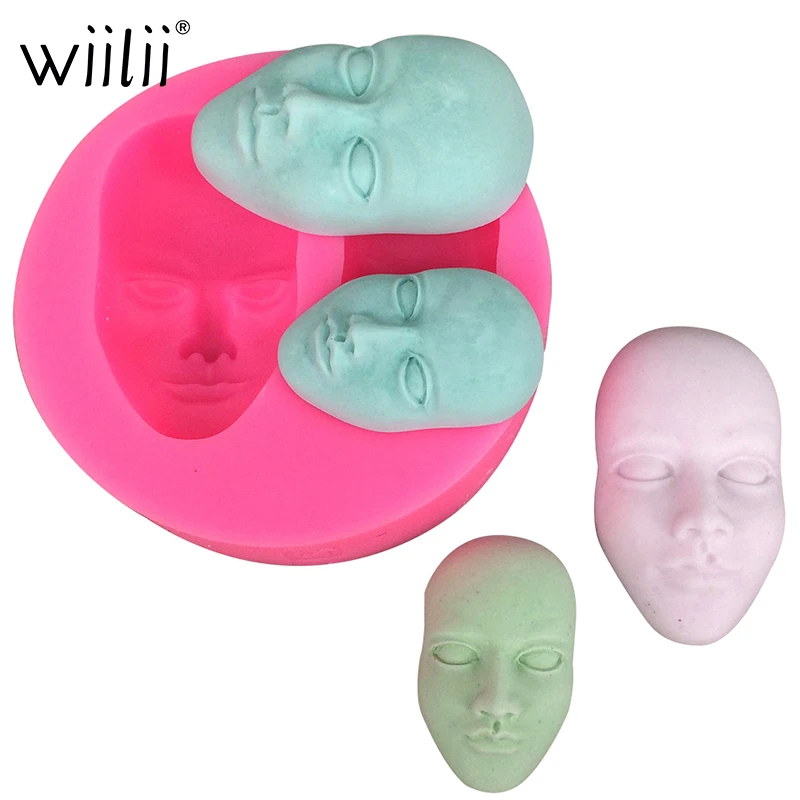 

Wiilii Silicone Mold Face Shape For Fondant Cake Decorating Sugar Craft Tools Baby Shower Care Cupcake Molds