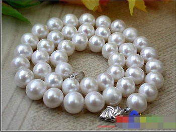 

Free shipping@@@@@ AAA 17" 12mm ROUND WHITE FRESHWATER PEARL NECKLACE