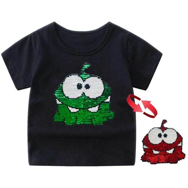 Panda Tiger Dinosaur Sequin Children T Shirt for Boys Tshirts Kids T Shirt Cartoon Print Summer Tops T-shirts for Baby Clothes 5