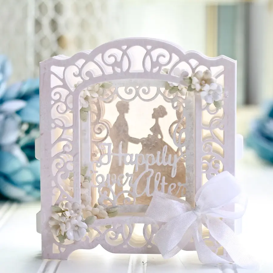 

Lace Bride Groom Frame Metal Cutting Dies For DIY Scrapbooking Embossing Papers Cards Making Decorative Crafts Die Cuts New 2018