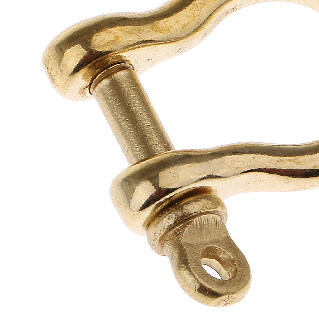2 Pcs Brass O Shape Shackle Outdoor Rope Paracord Bracelet Buckle For Camping Hiking Tool