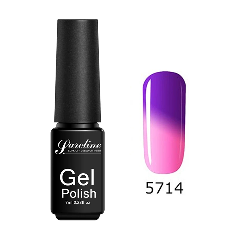 Saroline изменение температуры УФ-Гель-лак для ногтей маникюр термо-Гель-лак для ногтей изменение настроения цвет Гибридный лак - Цвет: 75714