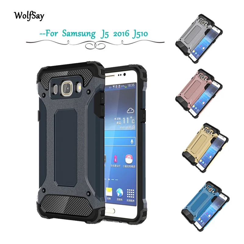 

Case For Samsung galaxy J5 2016 J510 J510F Slim Armor Anti-Shock Silicone Hybrid Hard PC Phone Case For Samsung J5 2016 Cover